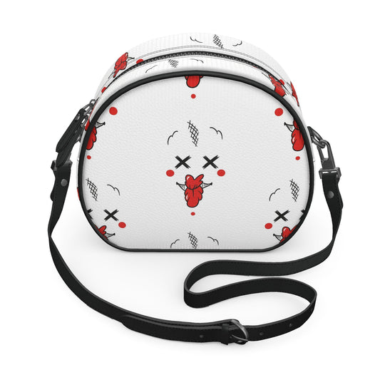 Runde Ledertasche