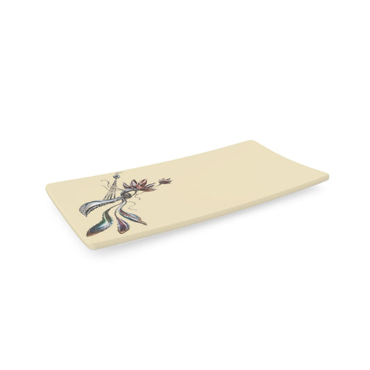 Tablett aus Knochenporzellan