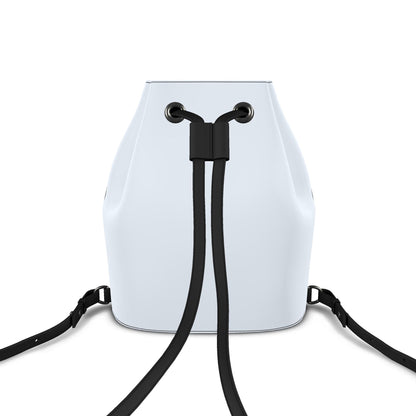 Leder-Rucksack mit Kordelzug