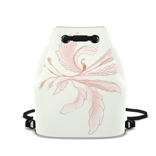 Leder-Rucksack mit Kordelzug
