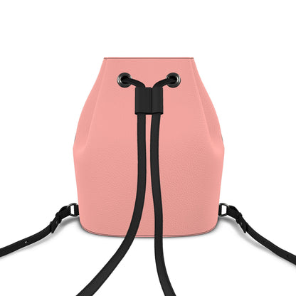 Leder-Rucksack mit Kordelzug