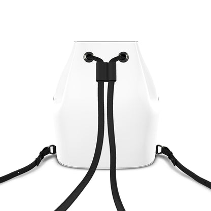 Leder-Rucksack mit Kordelzug