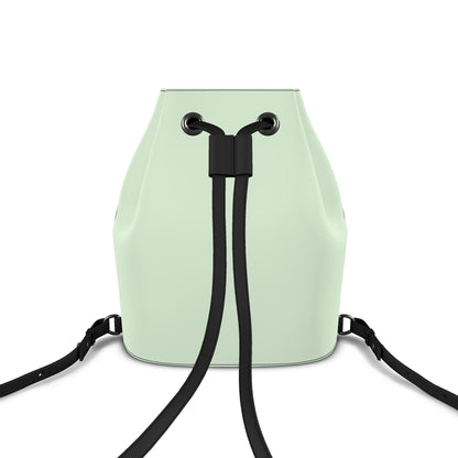 Leder-Rucksack mit Kordelzug